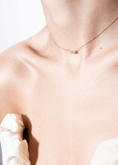 collier hannah 18k émeraude Colliers
