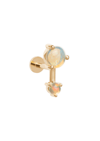 Lena Stud Opala 18k Piercing Earrings