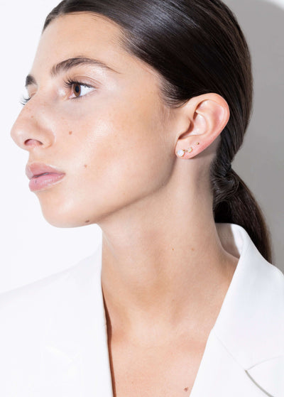 Lena Stud Opala 18k Piercing Earrings