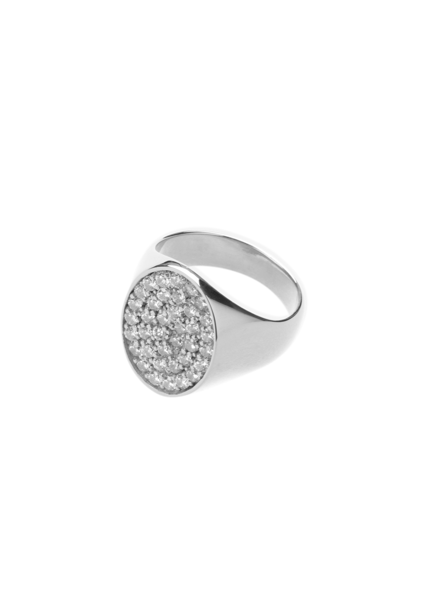 manu ring white in silver