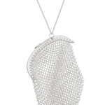 mesh necklace in silver