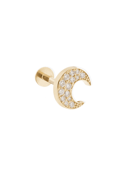 boucles d'oreilles clous champignon en diamant 18 carats