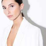 model wearing nina earrings in silver