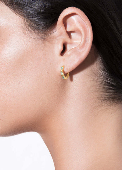 boucles d'oreilles norma vertes Boucles d'oreilles