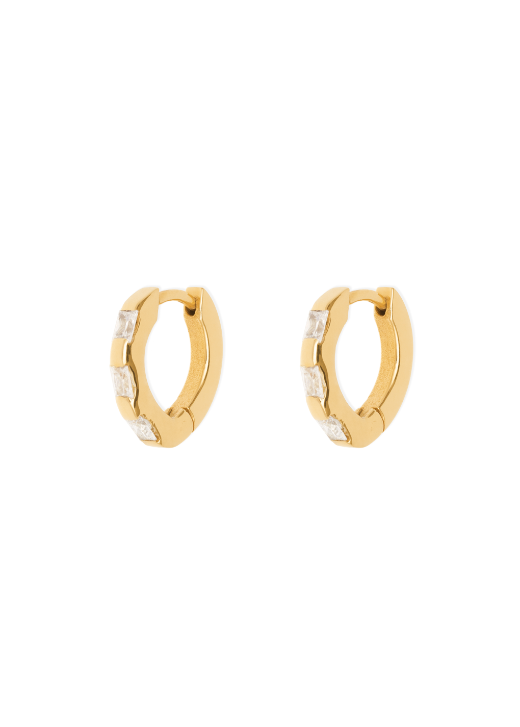 norma earrings white in gold