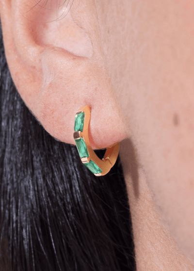 boucles d'oreilles norma vertes Boucles d'oreilles