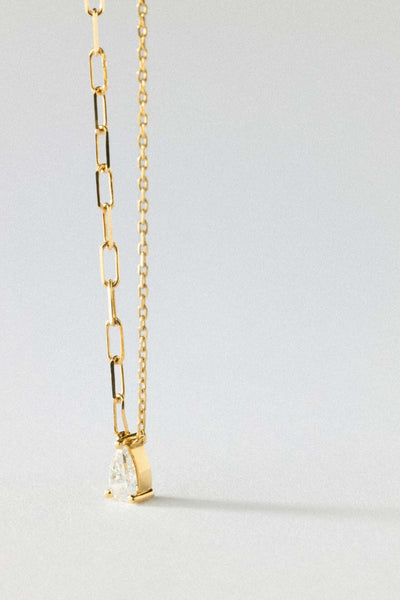 collier poire collier diamant 18k