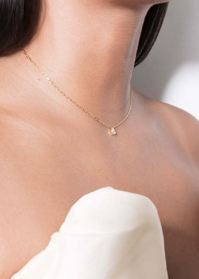 collier poire collier diamant 18k