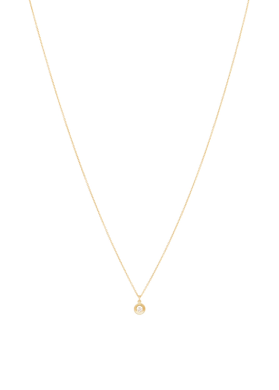 collier bezel 18k diamond necklace
