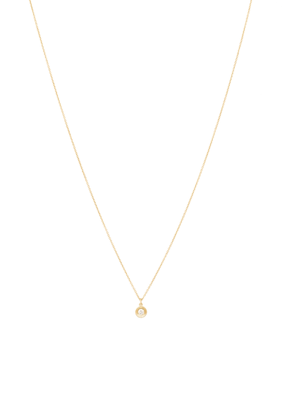 Round bezel 18k diamond necklace Necklaces