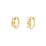 shaped diamond earrings 18k