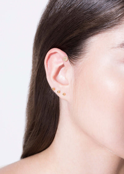 boucle d'oreille sourire diamant 18k Boucles d'oreilles