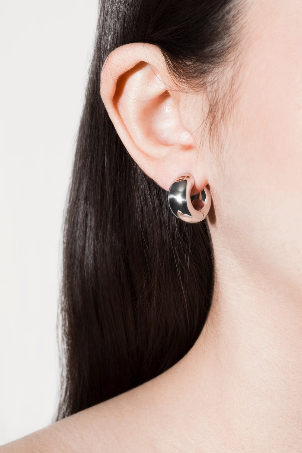 boucles d'oreilles mini créoles violettes