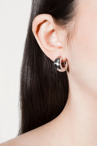 boucles d'oreilles mini créoles violettes