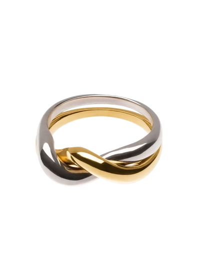 bague double tissée Anneaux