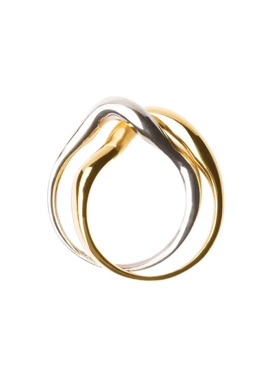 bague double tissée Anneaux